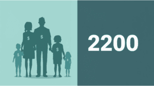 child tax credit 2026 showing 2200 dollars per child for families