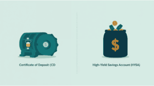 CD vs high yield savings comparison showing rates and accessibility differences