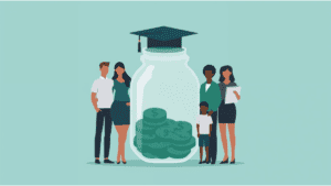 how to save for college showing savings growth chart for parents