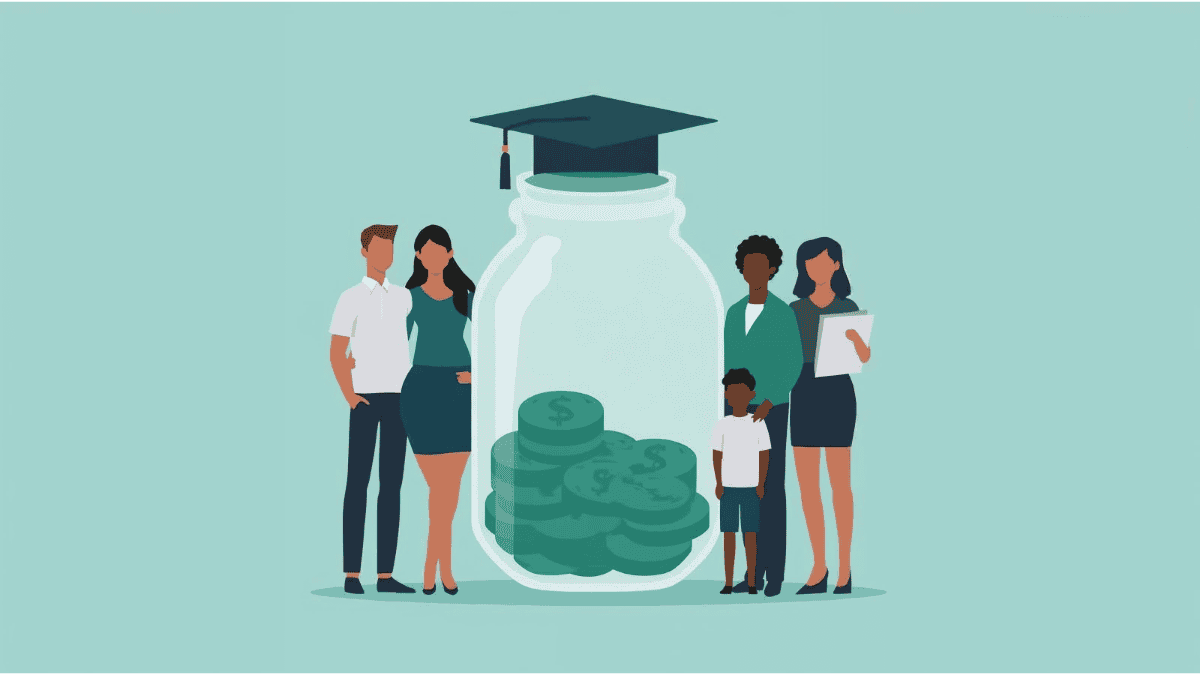 how to save for college showing savings growth chart for parents