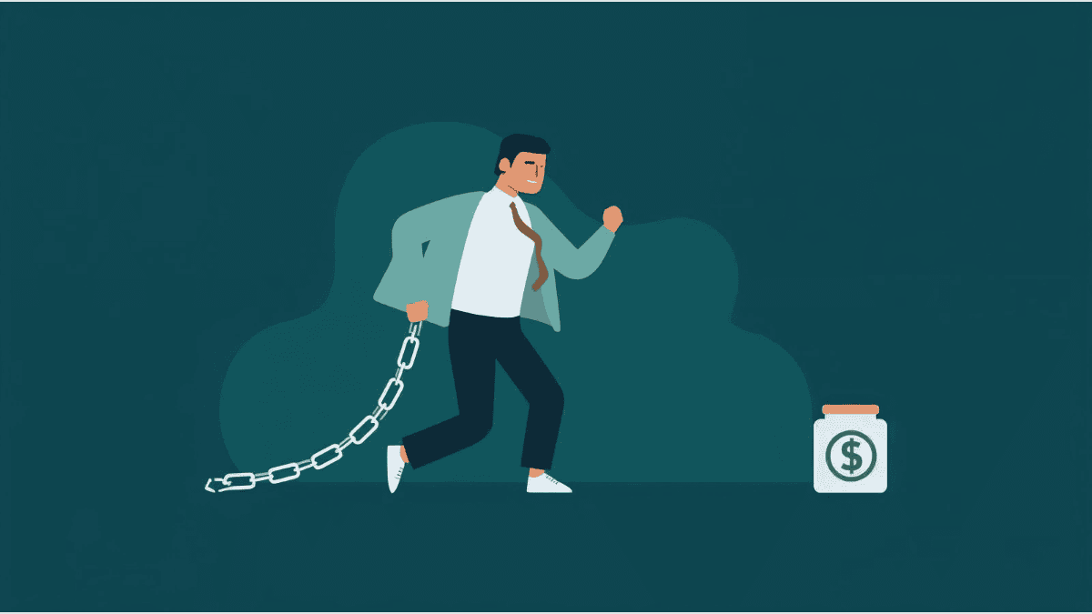 how to stop living paycheck to paycheck showing escape plan from debt cycle